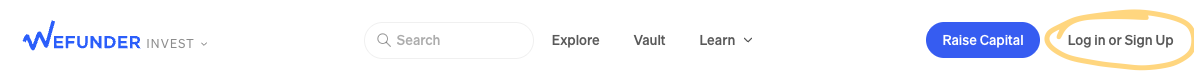 Click Sign Up