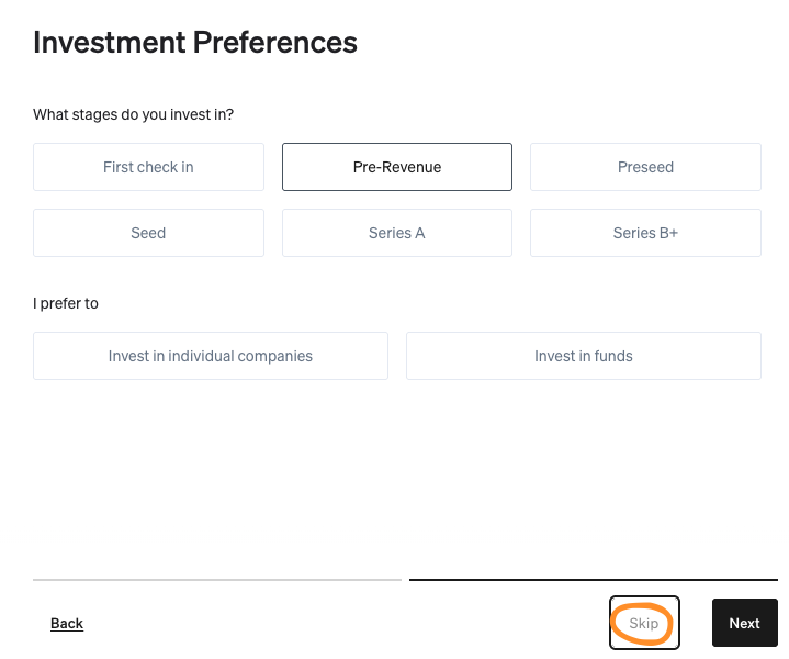 Optional Investment Preferences